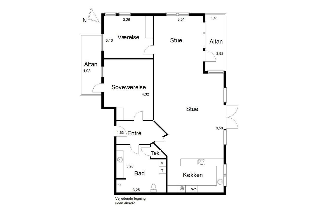 Luxury City Center Harbour Apartment 2 Bedroom 손더보그 외부 사진